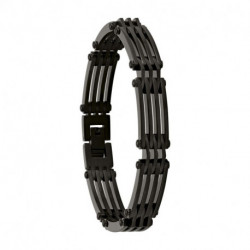 Bracelet Homme Acier Large Noir JOURDAN