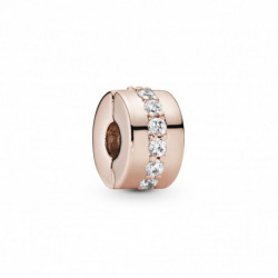 Charm Clip Rangee Scintillante Rose PANDORA MOMENTS