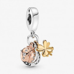 Charm Pendant TrËfle ‡ Quatre Feuilles & Coccinelle PANDORA MOMENTS