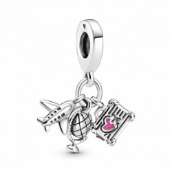 Charm Pendant Avion, Globe & Valise PANDORA MOMENTS