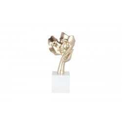 Sculpture couple "Amore" Champagne