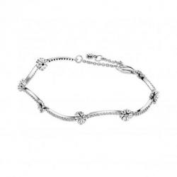 Bracelet Souple Marguerite scintillante Couleur Argent PANDORA