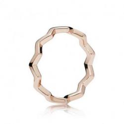 Bague Zig Zag Intemporelle Couleur Rose Taille 54