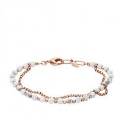 Bracelet Femme Perlé Rosé Fossil