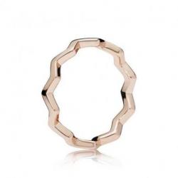 Bague Zig Zag Intemporelle Couleur Rose Taille 56