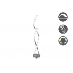 Lampadaire double spirale gris Anodise Interior