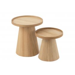 Table basse  ronde en bois naturel