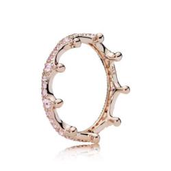 Bague Femme Couronne Rose et Oxydes PANDORA