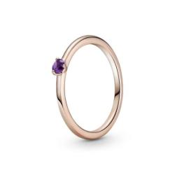 Bague Femme Solitaire Violette PANDORA