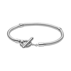 Bracelet Maille Serpent Fermoir Lasso en (T-bar) ARGENT PANDORA MOMENTS Taille 20