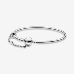 Bracelet Jonc One In a Million Fermoir Rond et Chaine Pandora Moments Taille 17