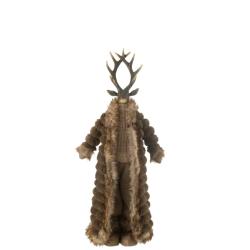 Figurine Cerf debout avec manteau de fourrure