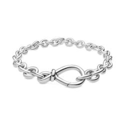 Bracelet Chaine Nùud infini Imposant Couleur ARGENT PANDORA Taille 16